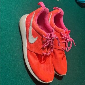 Nike Orange and Pink Sneakers